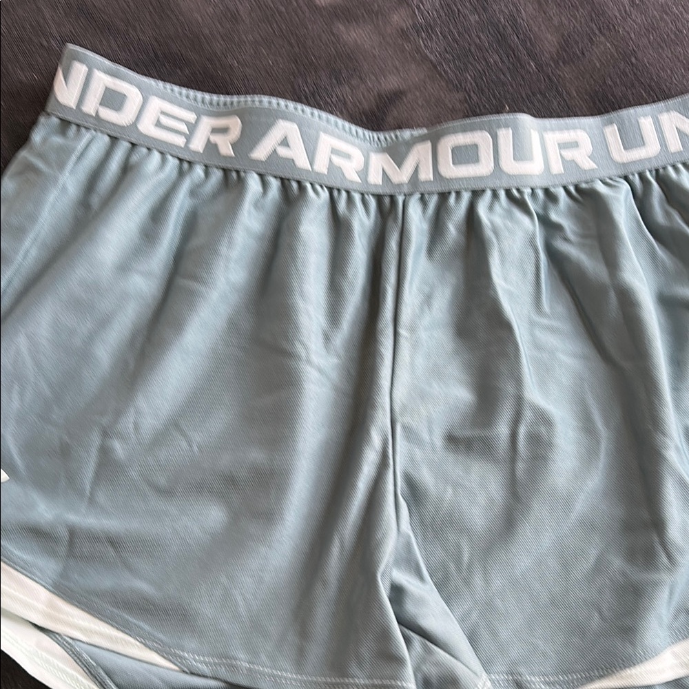 Under Armour Blue Athletic Shorts with Elastic Waistband